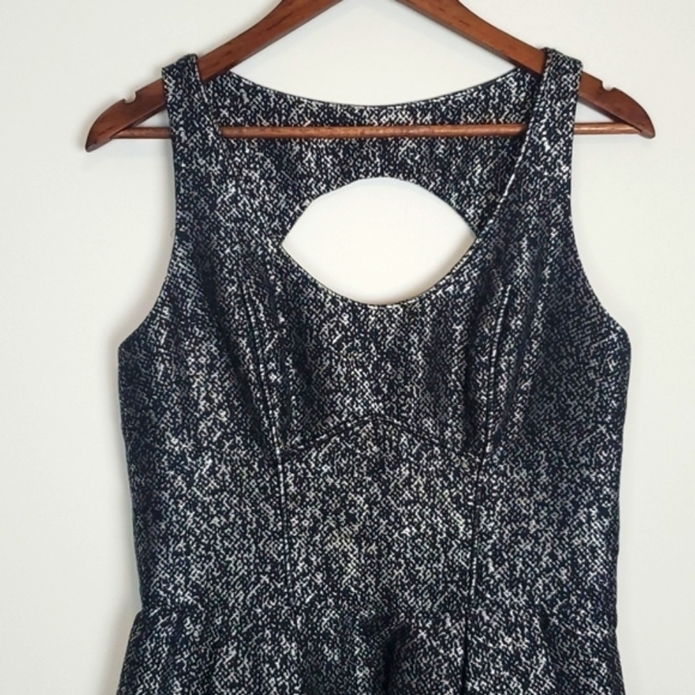 Yoana Baraschi Blue,‎ Black and Silver Fit and Flare Party Dress - Picture 2 of 10